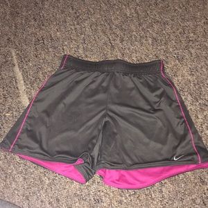 Comfy gray and pink Nike shorts